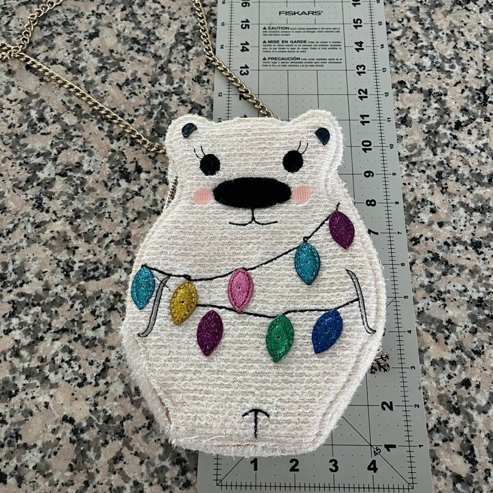 Betsey Johnson light up polar bear crossbody bag